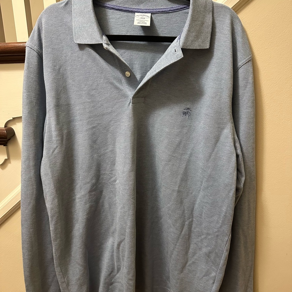 Brooks Brothers Blue Polo Shirt Classic Knit